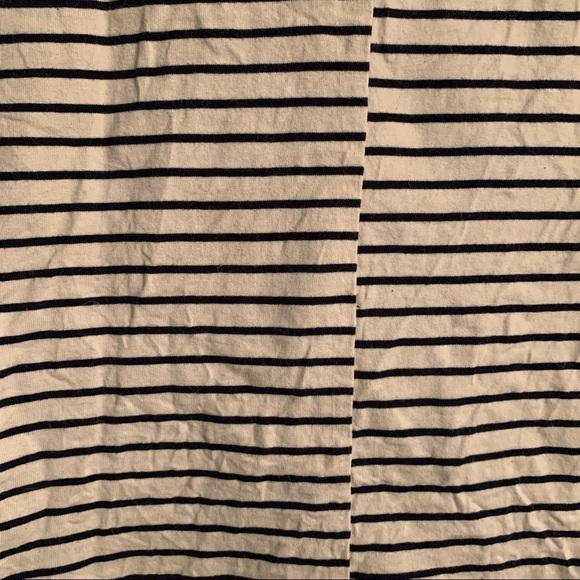 Theory Relaxed Combo Stripe Shift Dress Cream Ecru & Deep Navy Size Small - Picture 4 of 6